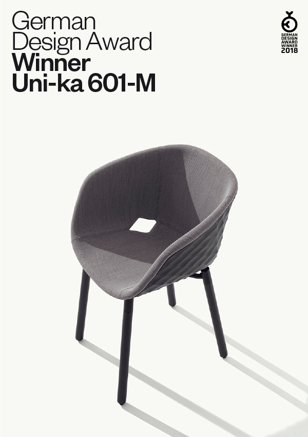 Uni-Ka 601M Кресло с каркасом из древесины бука, 4 ножки. Обивка из полипропилена. Et al. Uni-ka - Вид №2