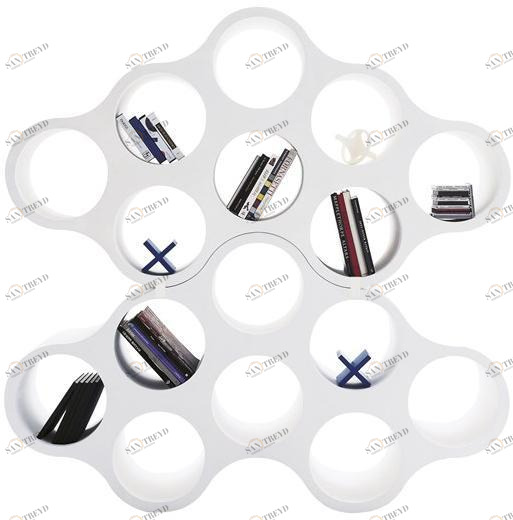 Cappellini Двухсторонний модульный книжный шкаф из полиэтилена Cloud C5_1