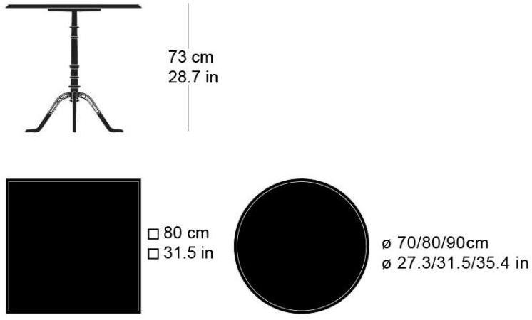 horgenglarus Квадратный стол из массива дерева с основанием 4 звезды  T-1004q  - Вид №1