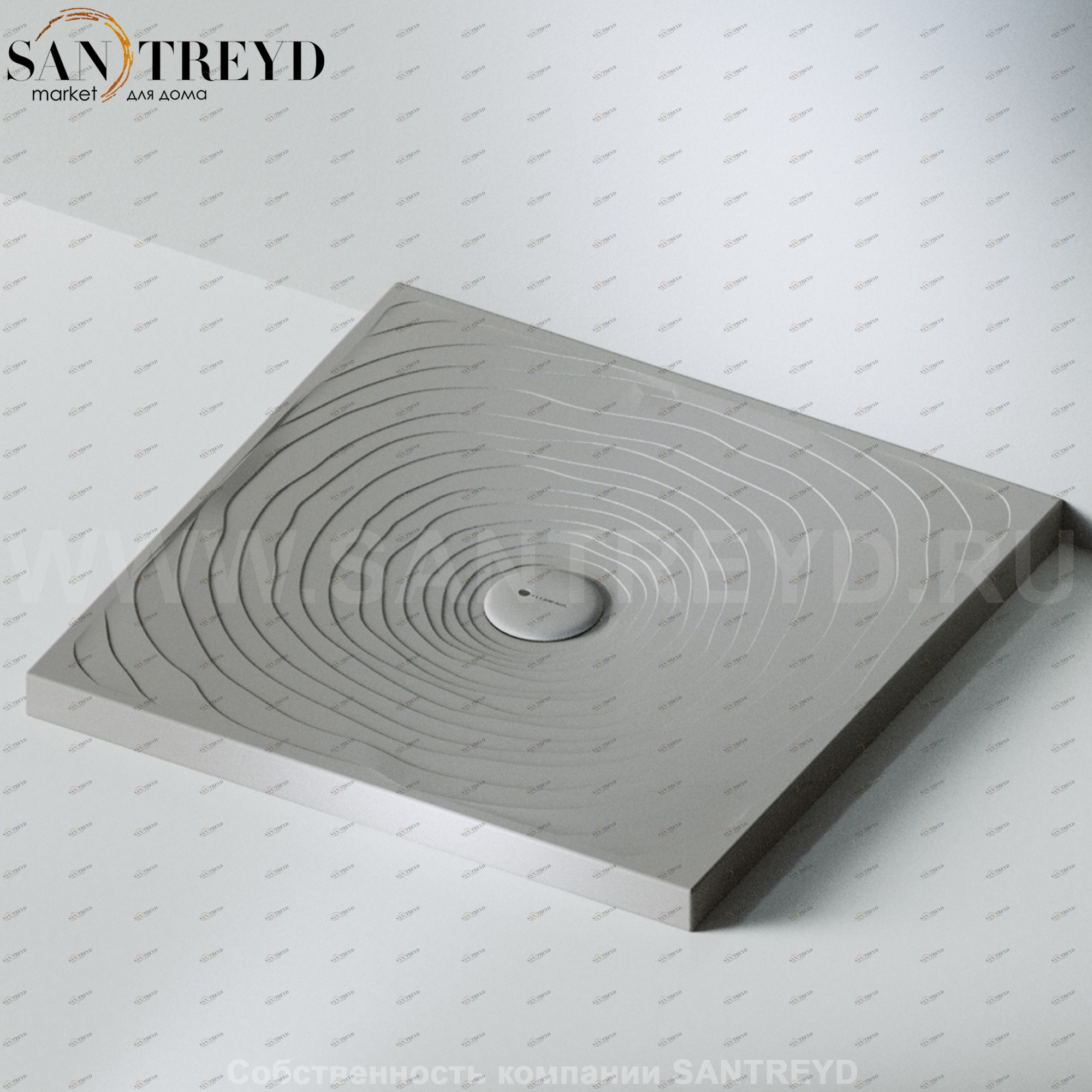 Flaminia WATER DROP Душевой поддон 100 см серый DR8010.1019 Ceramica Flaminia DR80101019