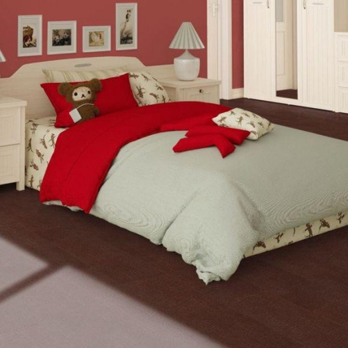 Кожаный пол CorkStyle Leather Cobra Bordeaux Натуральная кожа (Рельефная) 915х305 мм 1001500010 - Вид №1