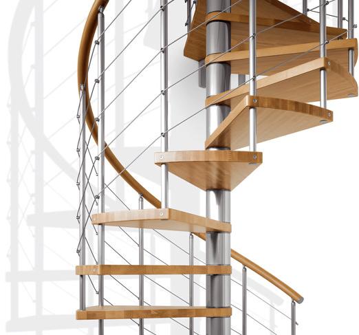 Fontanot Модульная винтовая лестница из нержавеющей стали и дерева Genius + 2:easy sun-id-1481709 - Вид №2