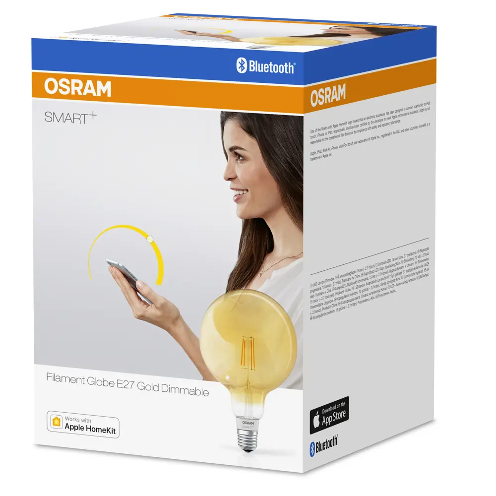 Лампа умная светодиодная Osram Smart Plus E27 220-240 В 5.5 Вт шар большой золотистая 600 лм, теплый белый свет 89143932 STLM-2046314 LEDVANCE  - Вид №2