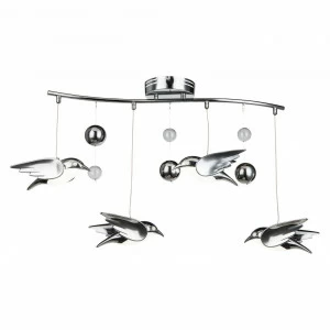 Подвесная светодиодная люстра Globo Bird 56670-4B GLOBO ДИЗАЙНЕРСКИЕ, BIRD 108073 Хром