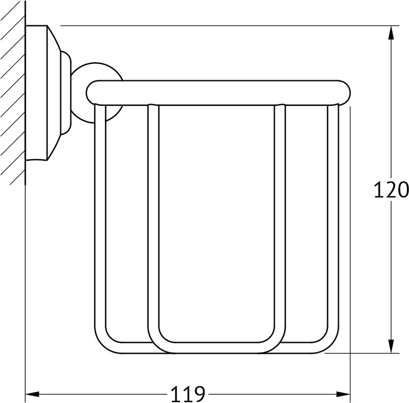 STI 223 Держатель для освежителя Treesseci 3SC Италия STILMAR GOLD - Вид №1