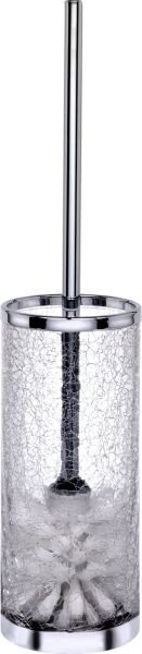 6609/CH-WAV Surya Crystal, напольный ерш без крышки, цвет хром - стекло с эффектом волны