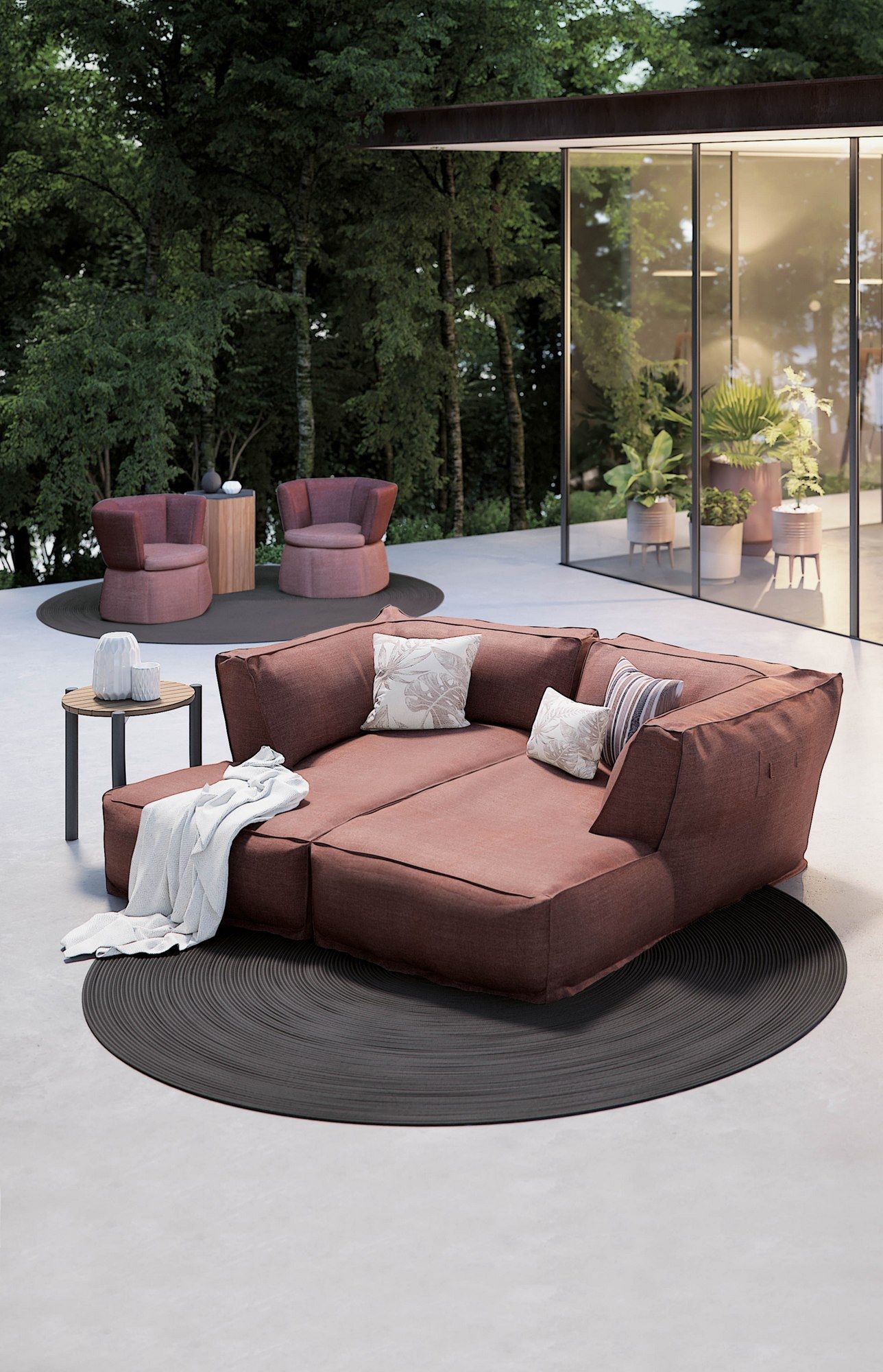 Высокий садовый стол из тика и алюминия Atmosphera ARCH-00113480 - Вид №5