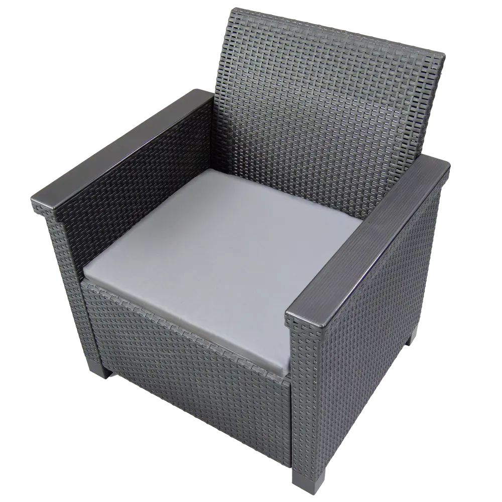 Кресло садовое Naterial Basegi полипропилен цвет темно-серый STLM-2182803 - Вид №1