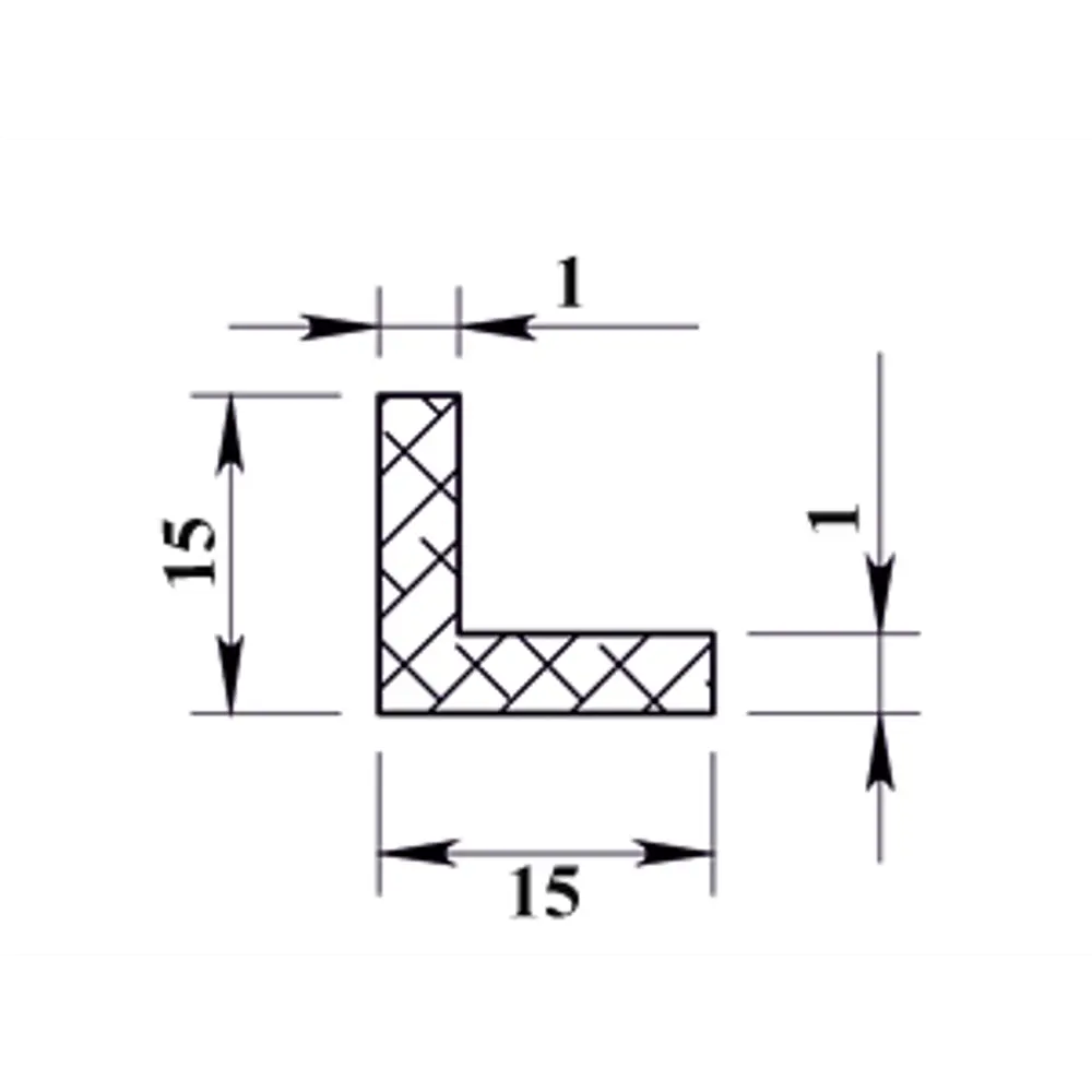 Профиль алюминиевый угловой 15х15х1x2000 мм 12363044 STLM-2184967 Santreyd  - Вид №3