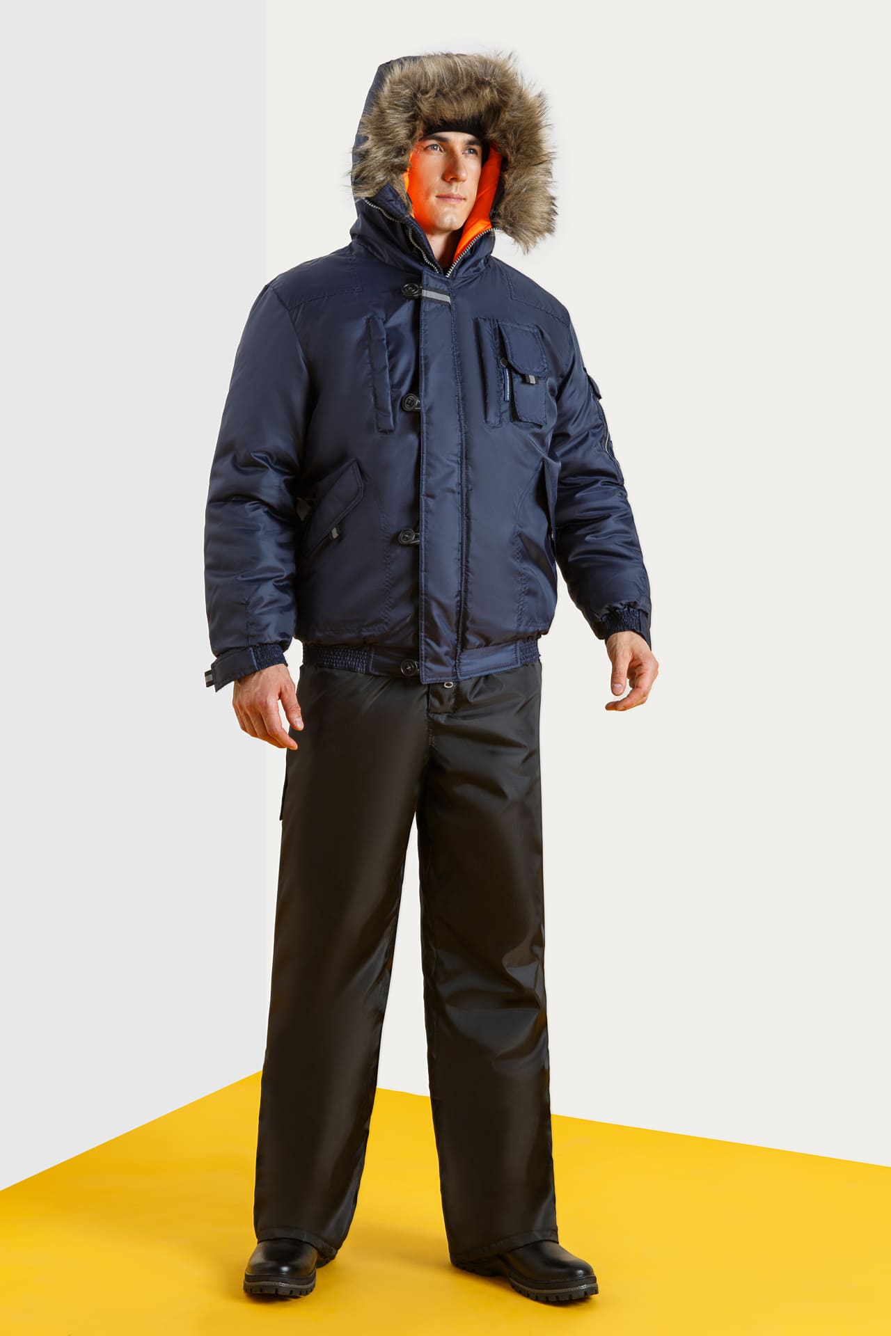 61396 Куртка "Север" зимняя темно-синяя  Зимняя спецодежда  размер 56-58/170-176  - Вид №9