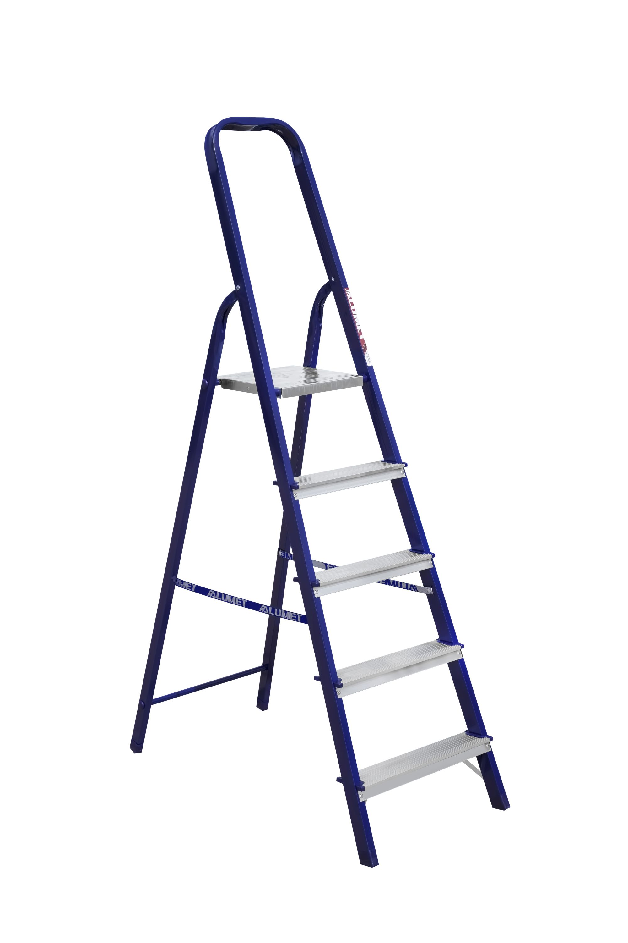 Стремянка стальная с алюминиевыми ступенями M 8405 ALUMET 