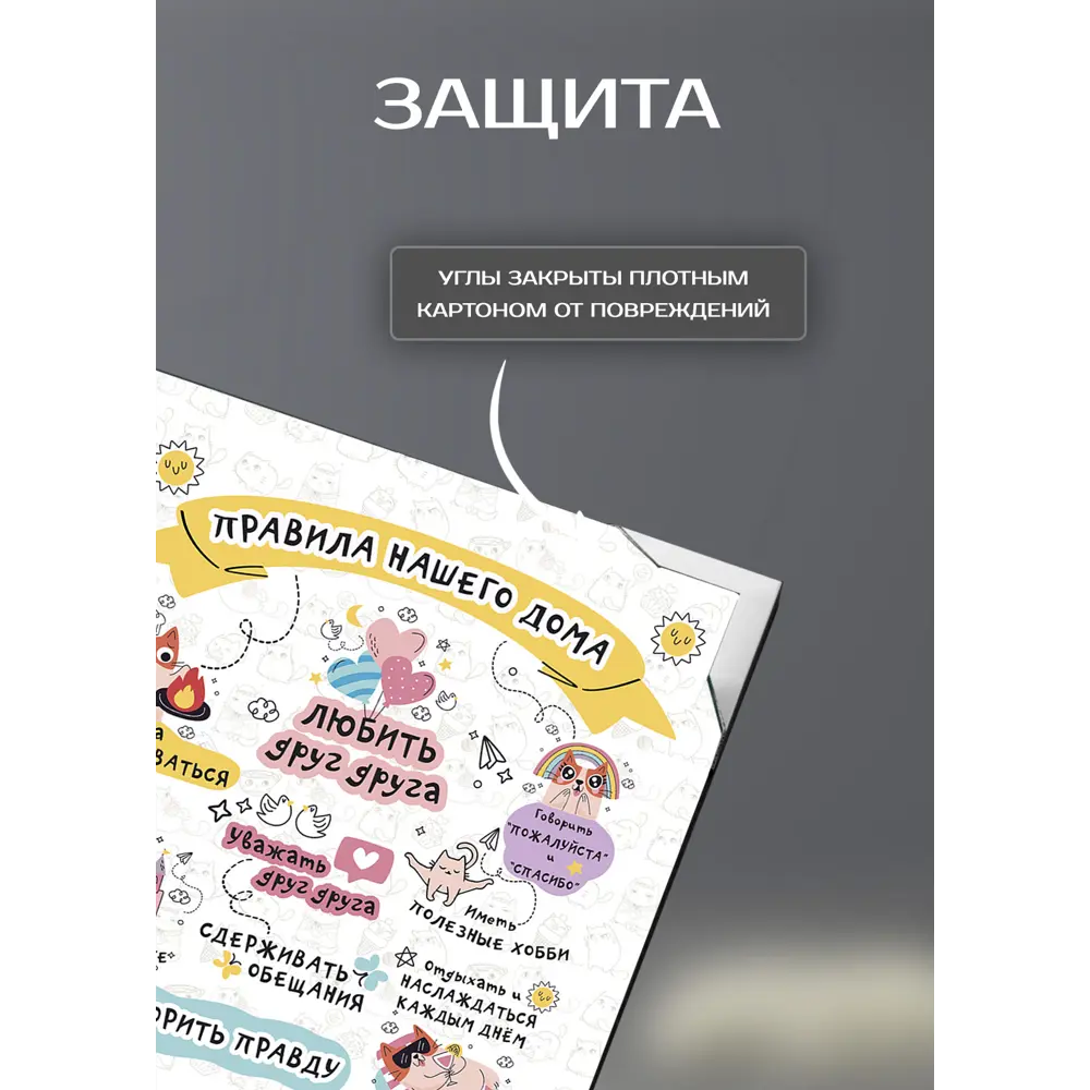 Картина на холсте Милые правила 30x30 см 87233227 STLM-2162903 FBRUSH  - Вид №6