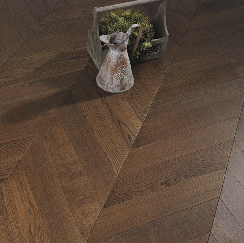 Паркет Ёлка Coswick Молочный Шоколад Дуб Натур (Гладкая) 530х107,95 мм 11293217 - Вид №2