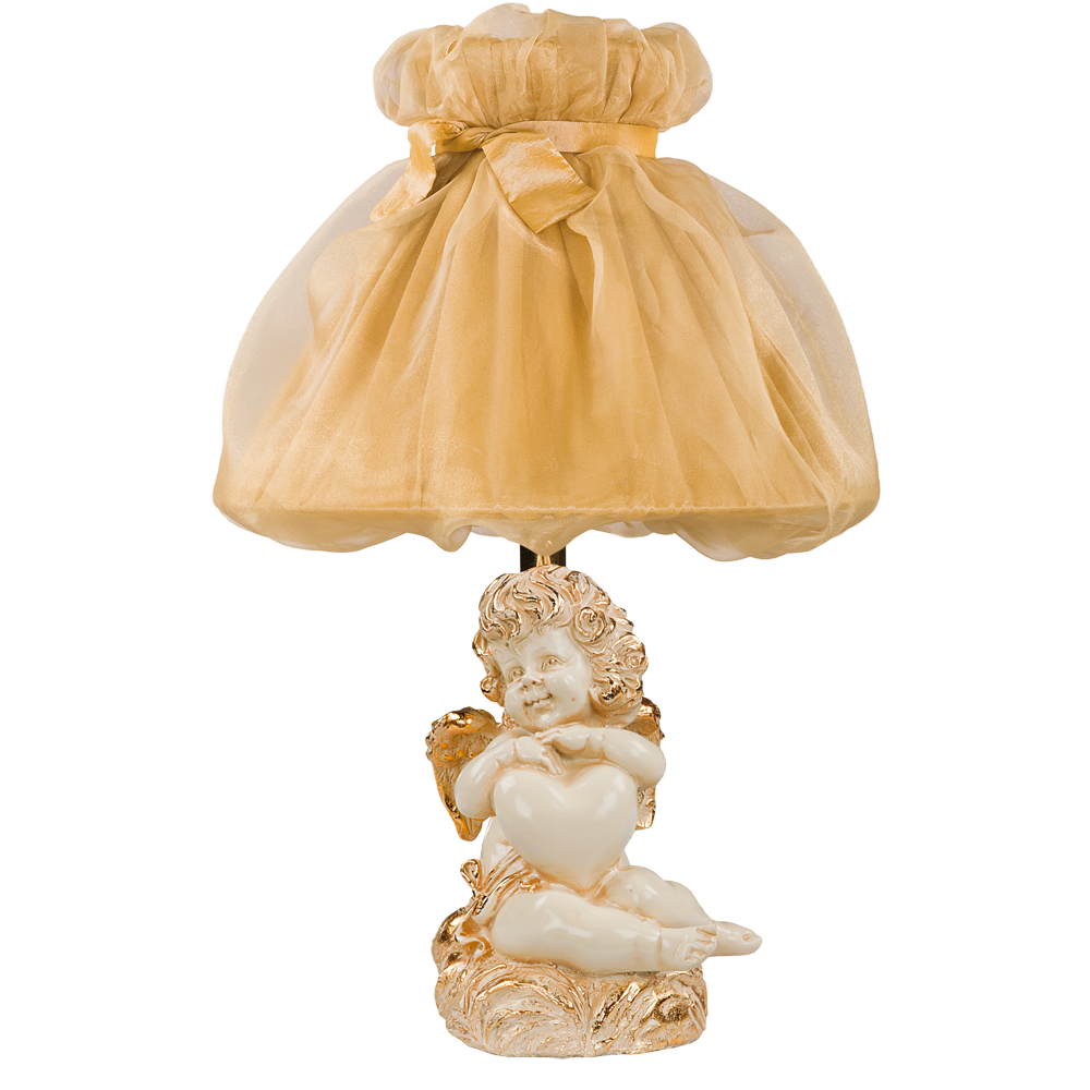 32090,34001 Настольная лампа Сердце Купидона Айвори Мадлен Поталь BOGACHO 4627138210925, 4627138150801