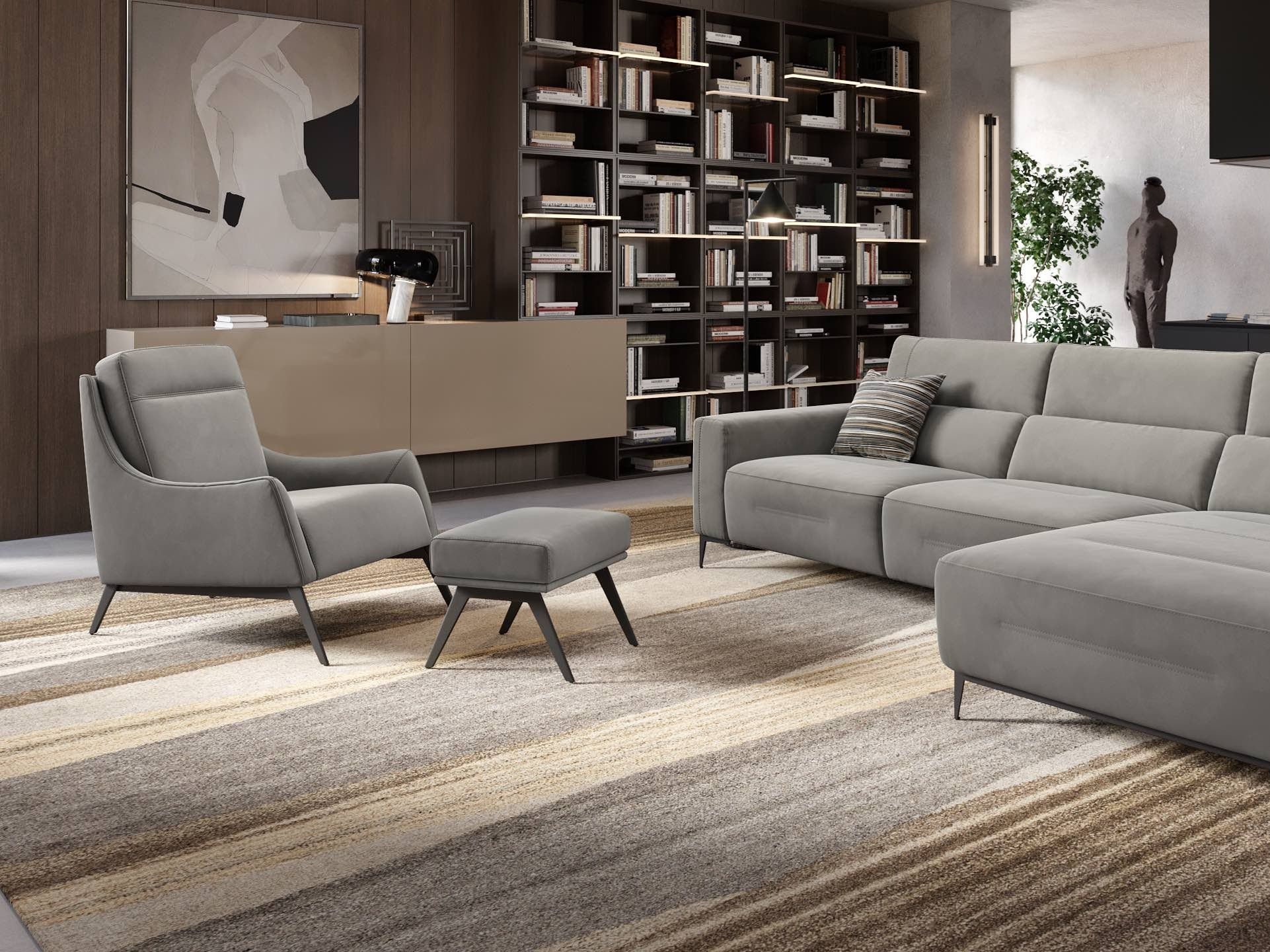 Тканевое кресло с подлокотниками Sofanella Piana ARCH-00121992 - Вид №4