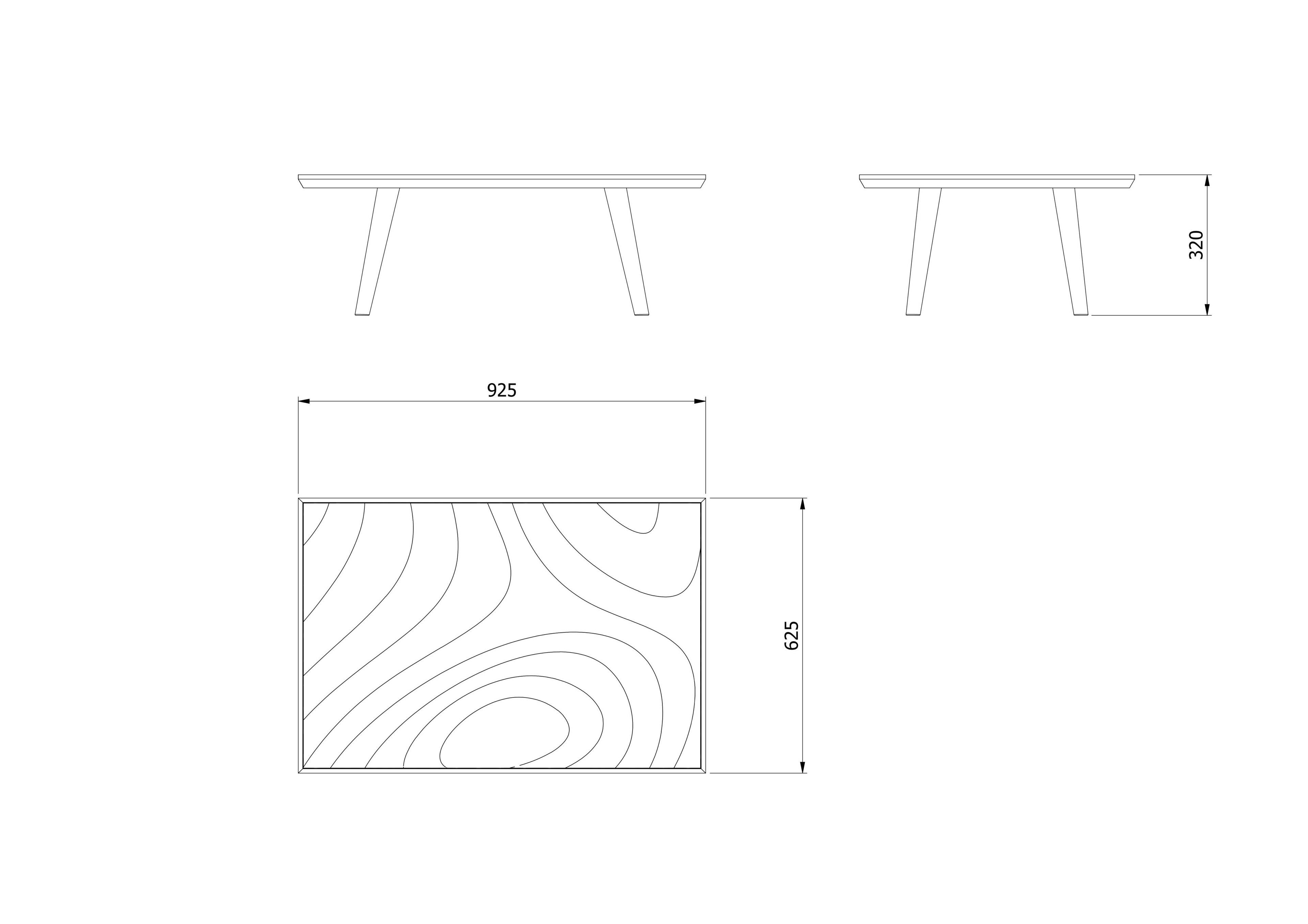 Низкий деревянный журнальный столик с столешницей из PaperStone® Agon Essence RE-WOOD ARCH-00074639 - Вид №3