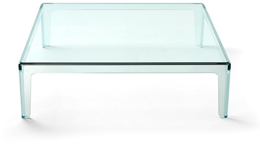 EPÒNIMO Низкий квадратный журнальный столик из флоат-стекла  Gh001  - Вид №1