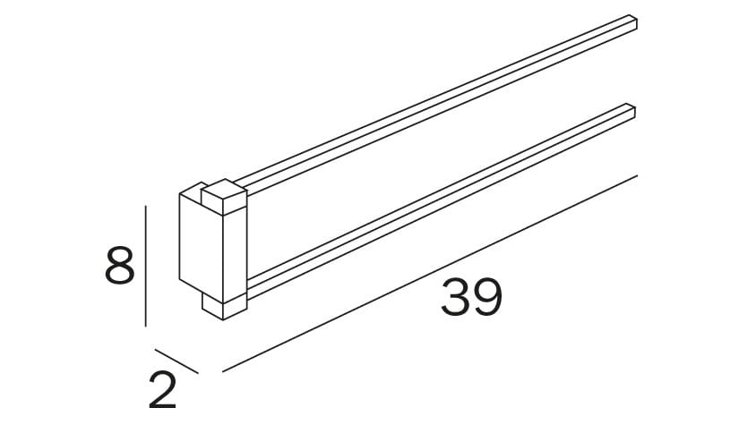 Металлический держатель для полотенец INDA® ARCH-00097808 - Вид №2