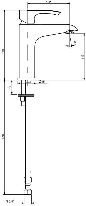 Paini Palermo PACR205MEDICO смеситель для раковины  - Вид №1