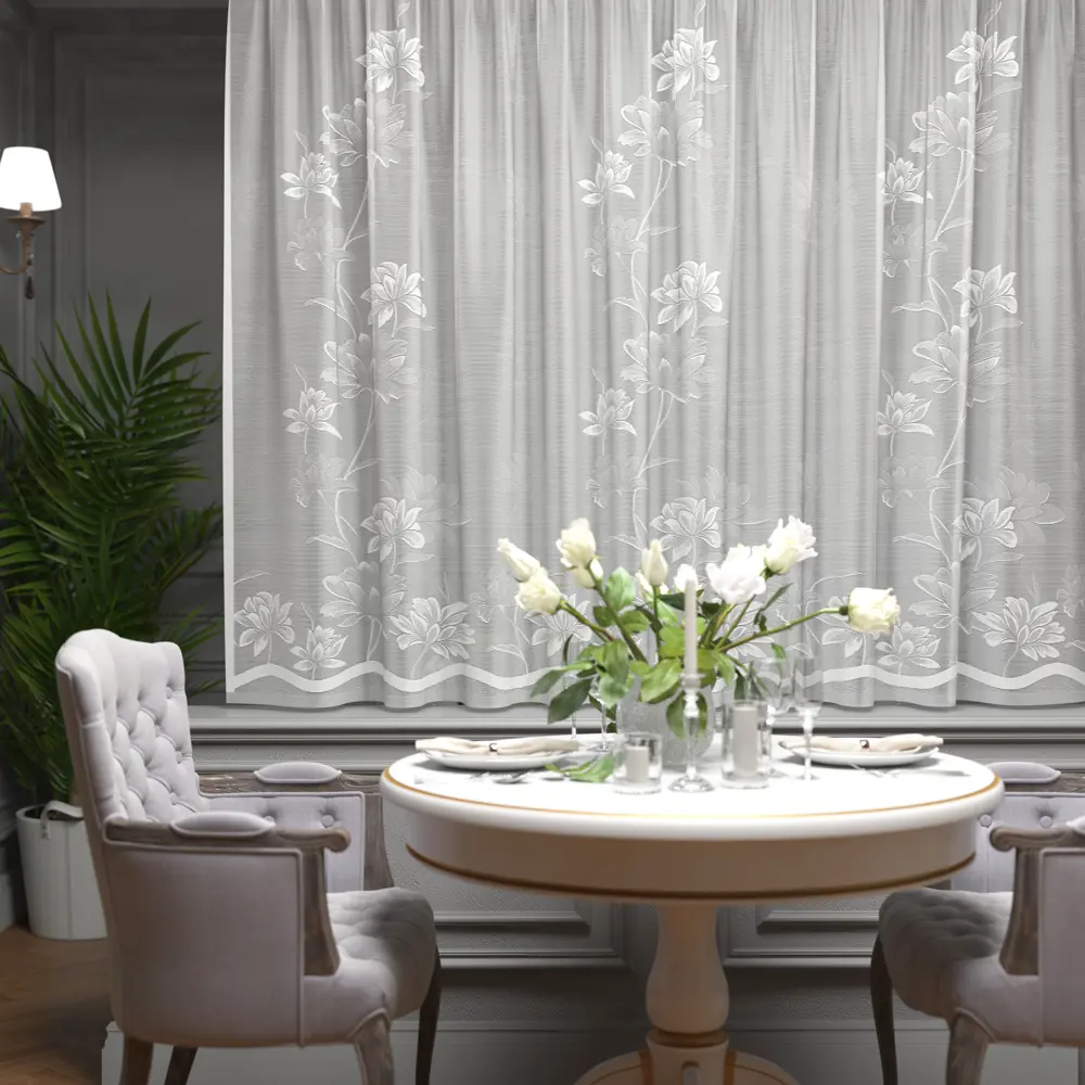 Тюль для кухни "Лианы" 200x165 см цвет белый Santreyd STLM-2038839 - Вид №6