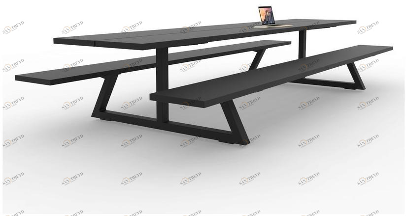 BuzziSpace Прямоугольный стол для пикника со встроенными скамейками sun-id-1484616