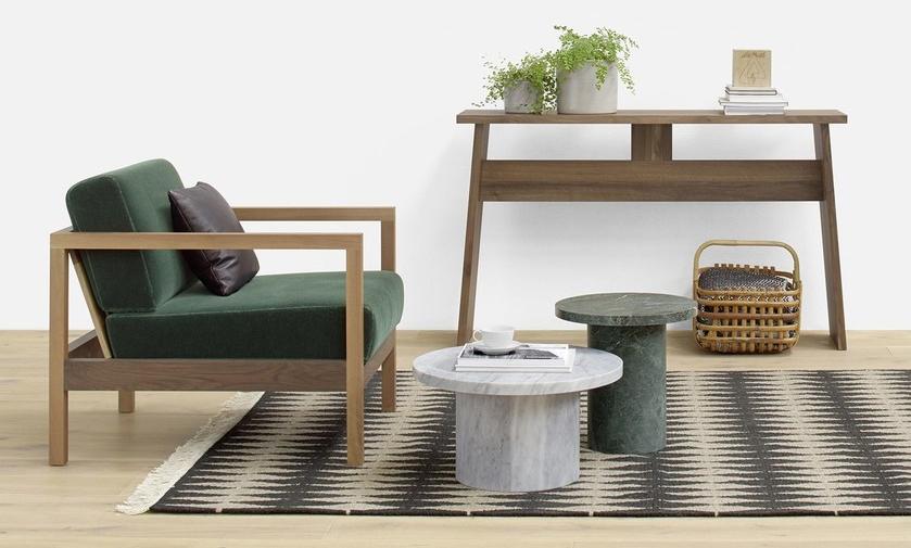 e15 Круглый мраморный журнальный столик в современном стиле для гостиной  Es08  - Вид №2