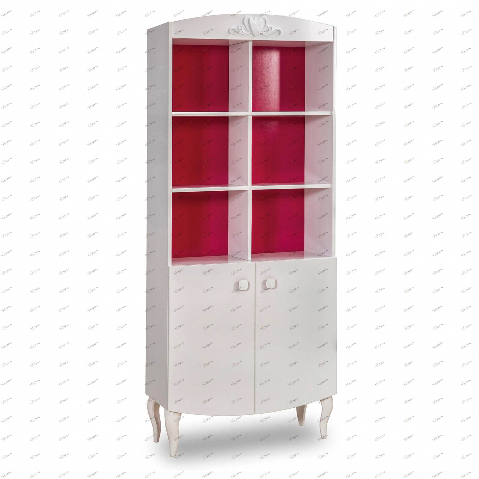 Стеллаж для книг белый с дверцами Yakut CILEK YAKUT 00-3832200 Белый Santreyd 