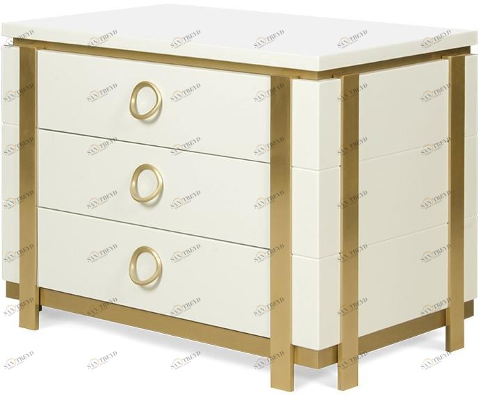 JOSÉ LEITE DE CASTRO Прямоугольная прикроватная тумбочка из лакированной древесины с ящиками Artoria 11406170 
