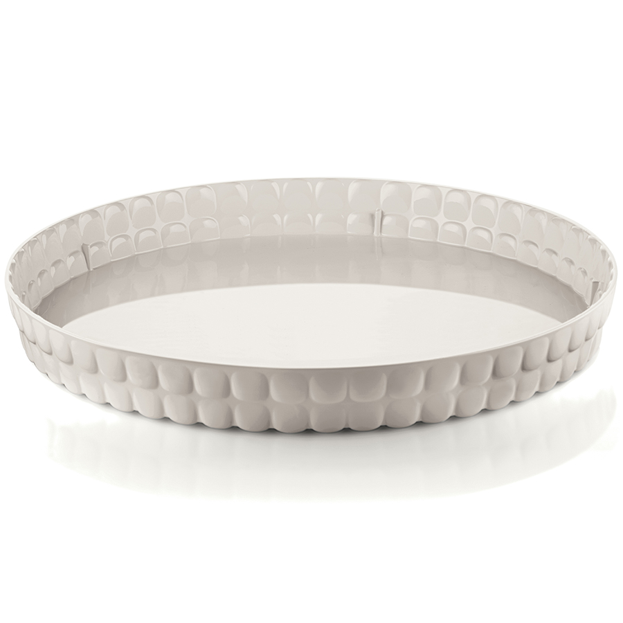 198901156 Поднос tiffany, D35,6 см, акрил, молочно-белый Guzzini 