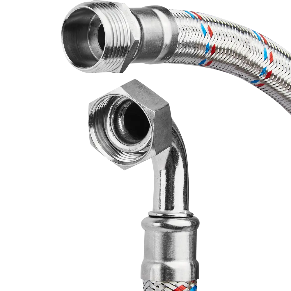 Гибкая подводка для воды ДТРД 1"x1" гайка угловая - штуцер 100 см STLM-2192768 - Вид №1