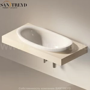 Flaminia IO e SI Столешница с отверстием под раковину бежевая IO90M1.1015