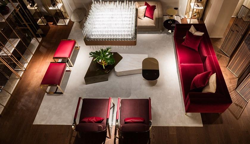 Paolo Castelli Низкий стол из розового мрамора sun-id-1472827 - Вид №6