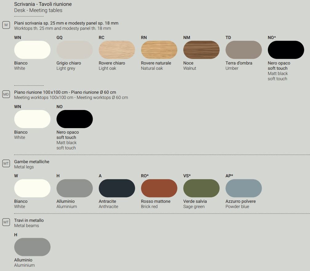 Секционный стол из меламина и металла DVO E-Place ARCH-00095485 - Вид №3