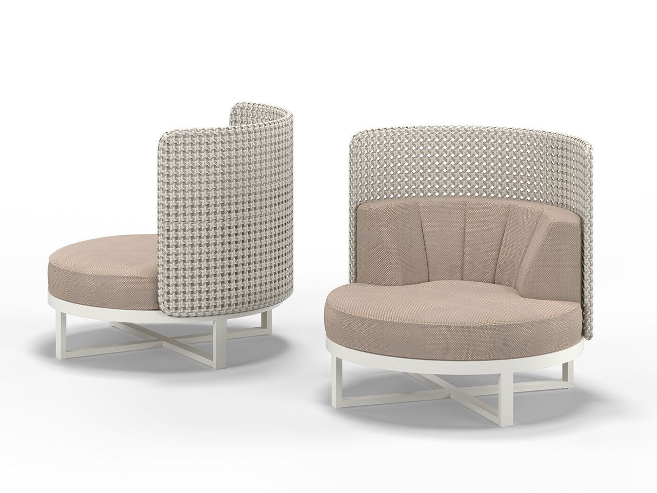 Тканевое садовое кресло с высокой спинкой и подлокотниками MAMAGREEN Munia ARCH-00056271