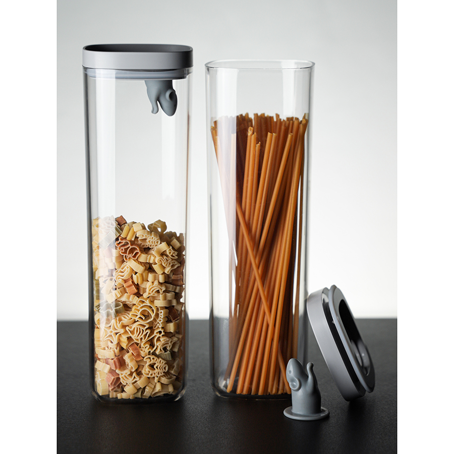 QL10347-CL-GY Контейнер для пищевых продуктов lucky mouse 2 л Qualy  - Вид №5