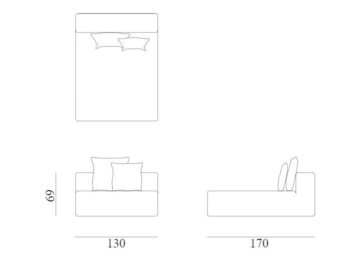 Тканевый мягкий садовый шезлонг Exteta Montecarlo ARCH-00128474 - Вид №3
