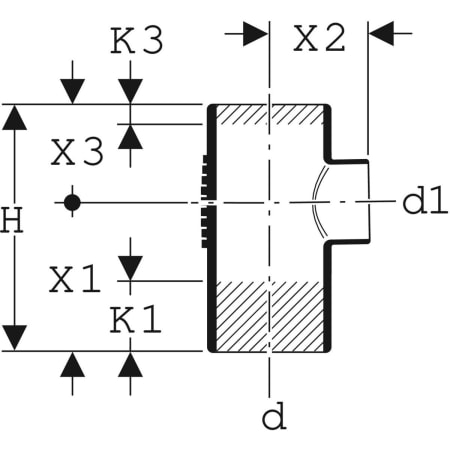 GEBERIT 305.058.14.1 Тройник Geberit Silent-db20 88,5°  - Вид №2