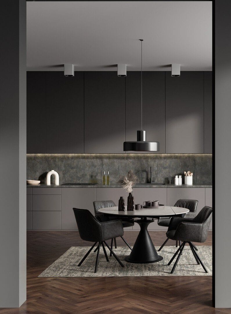 Выдвижной круглый стол из керамогранита BIZZOTTO JONNI ARCH-00081064 - Вид №6