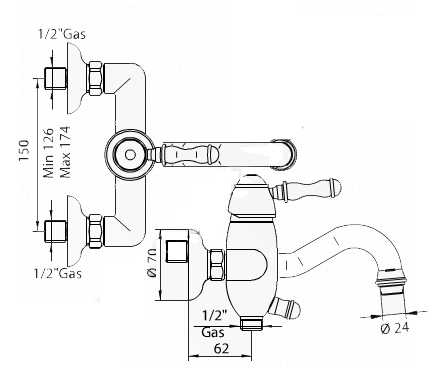 855120YY00 Смеситель Bandini Antico Santreyd - Вид №3