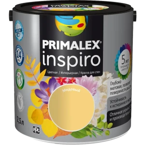 Краска для стен Primalex Inspiro цвет медовый 2.5 л