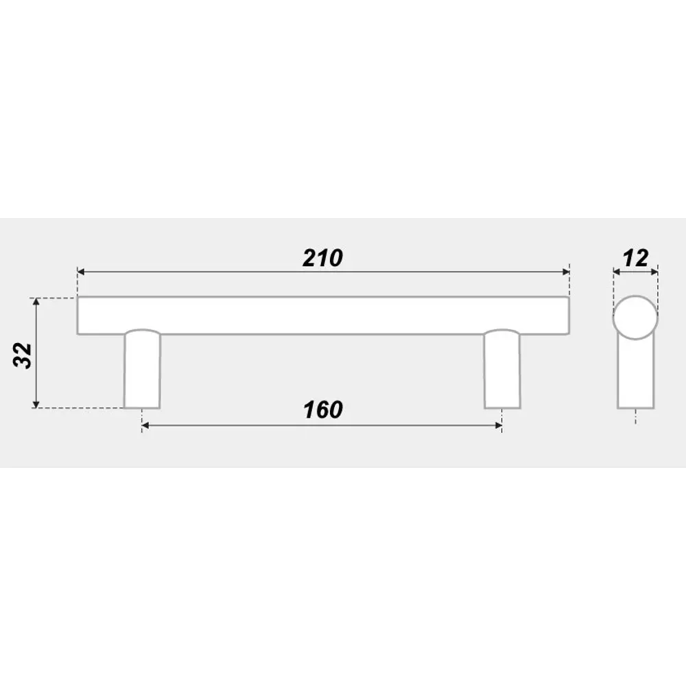 Мебельная ручка-рейлинг золото глянцевое 160 мм 18351790 STLM-2148846 BOYARD  - Вид №2