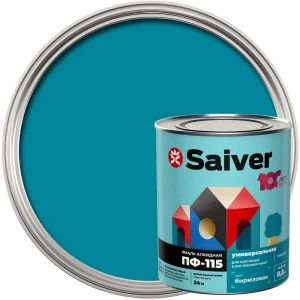 Эмаль ПФ-115 Saiver Lux глянцевая цвет бирюзовый 0.8 кг 83402341 STLM-2170994