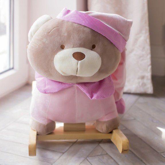 Качалка детская "Мишка" розовая COMFORTBABY  351335 Розовый Santreyd  - Вид №2