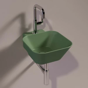 WA07MIRTOMATT Подвесная раковина настенная квадратная Simas