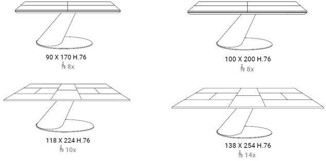 Ozzio Italia Прямоугольный раздвижной деревянный стол  T242  - Вид №1