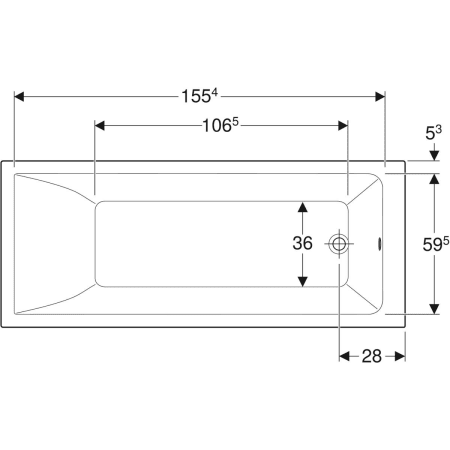 554.305.01.1 Прямоугольная ванна Geberit Renova Plan Geberit  - Вид №20