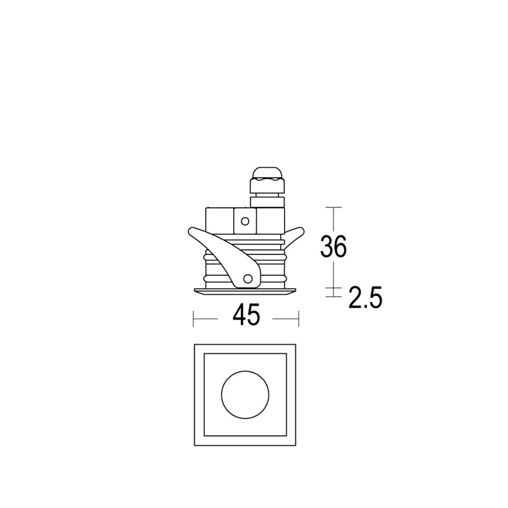 Segno 24V Ghidini Segno SQ .15 Нержавеющая Сталь  - Вид №1