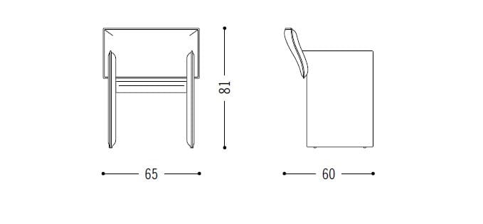 Мягкий тканевый стул с колесами COR Noto ARCH-00103022 - Вид №5