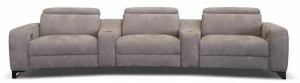 Rossini Sofas 3-местный изогнутый кожаный диван с регулируемой спинкой