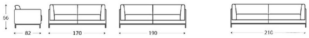 Duvivier Canapés 3-х местный кожаный диван со съемным чехлом  Bartxf21, bartxf22, bartxf23  - Вид №3